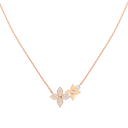 [WZQ]STAR BLOSSOM NECKLACE PINK GOLD DIAMONDS