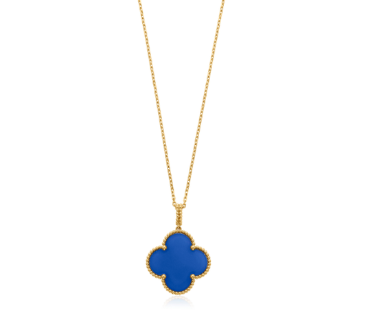 [WZQ]CLOVER 25MM NECKLACE TURQUOISE ROSE GOLD