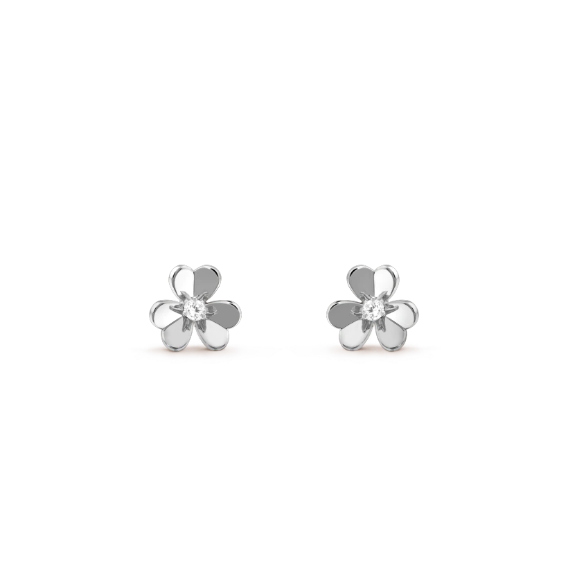 [WZQ]FRIVOLE MINI SILVER FLOWER EARRINGS