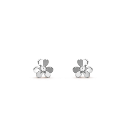 [WZQ]FRIVOLE MINI SILVER FLOWER EARRINGS