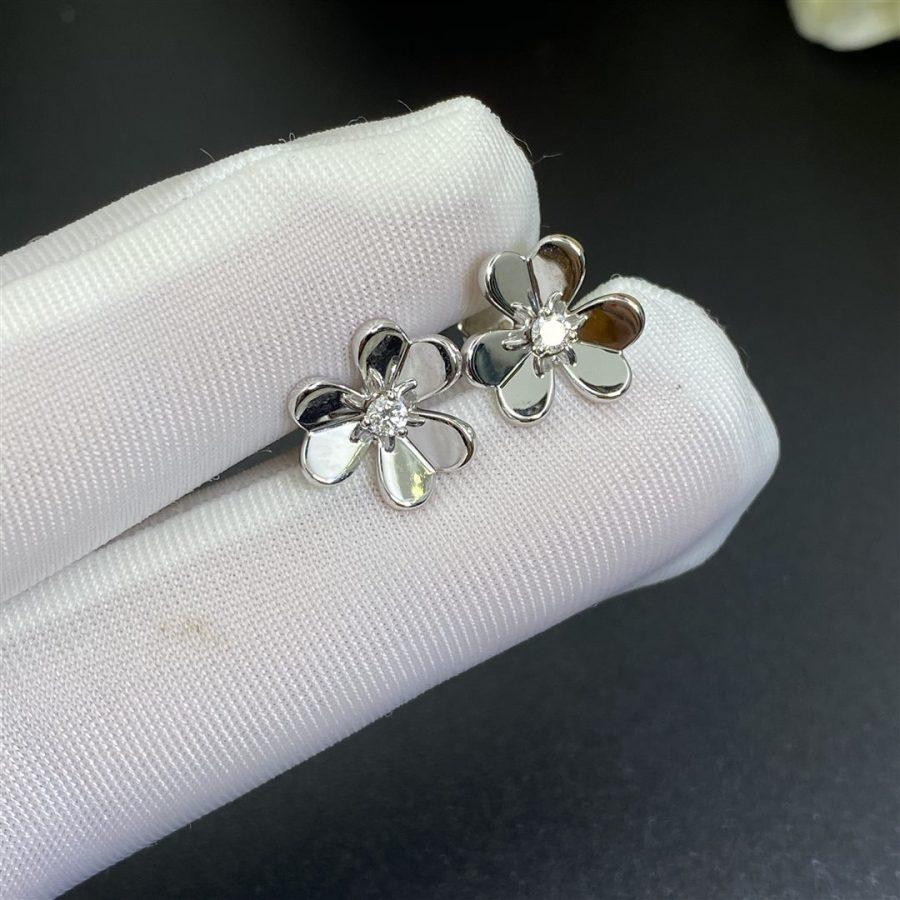 [WZQ]FRIVOLE MINI SILVER FLOWER EARRINGS