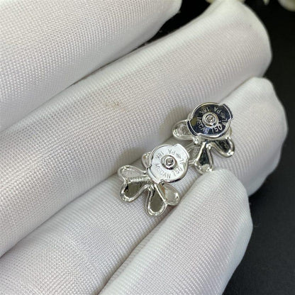 [WZQ]FRIVOLE MINI SILVER FLOWER EARRINGS