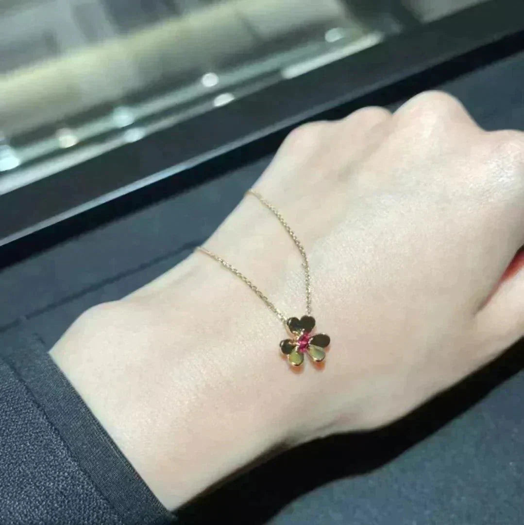 [WZQ]FRIVOLE GOLD FLOWER NECKLACE