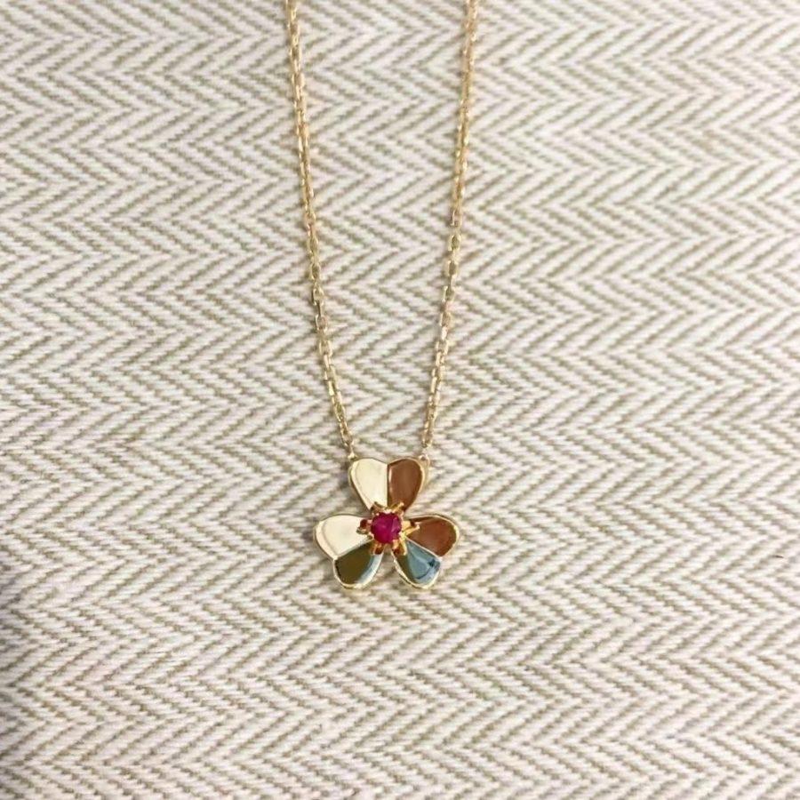 [WZQ]FRIVOLE GOLD FLOWER NECKLACE