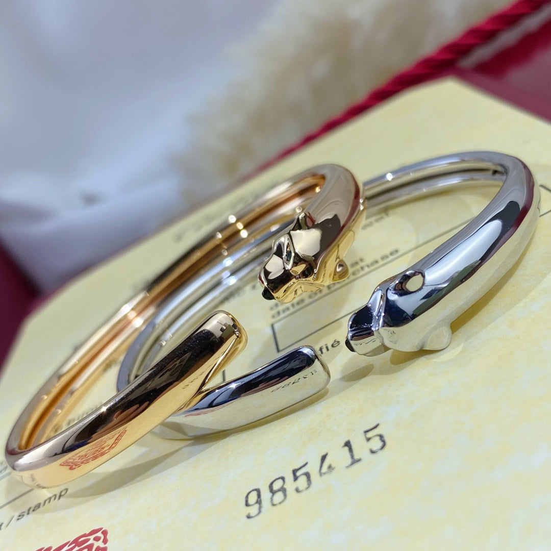 [WZQ]PANTHERE SILVER OPEN BRACELET