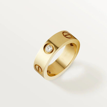 [WZQ]LOVE RING 5.5MM 3 DIAMONDS PINK GOLD